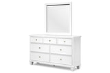 Fortman White Dresser and Mirror from Ashley - Luna Furniture