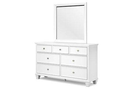 Fortman White Dresser and Mirror from Ashley - Luna Furniture