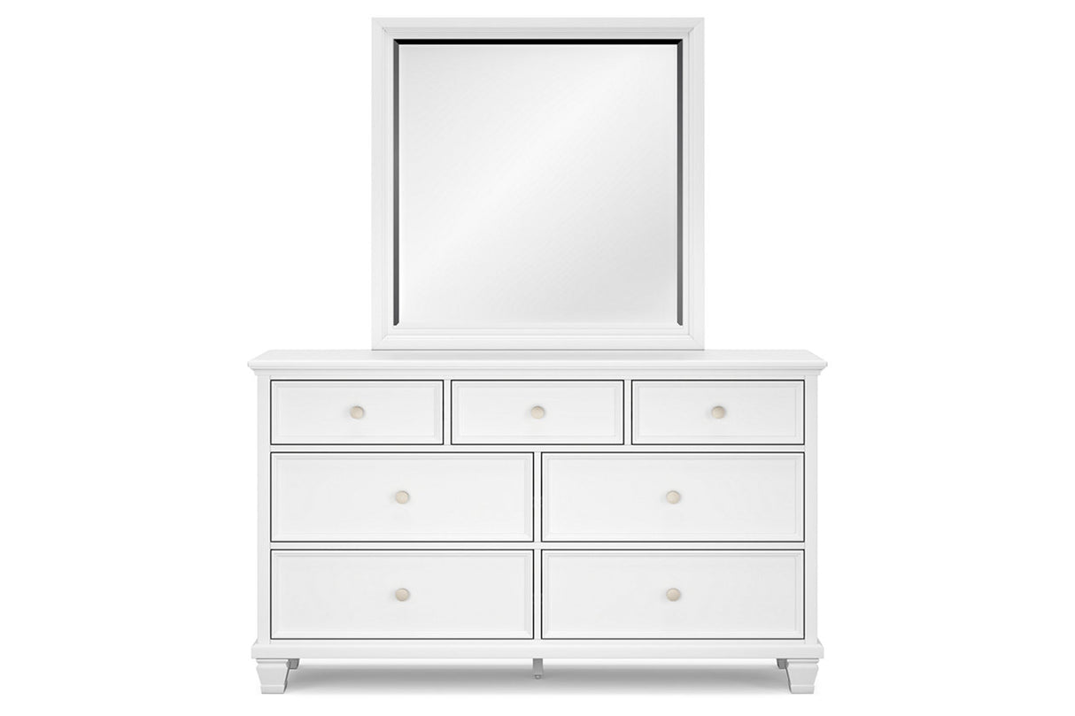 Fortman White Dresser and Mirror from Ashley - Luna Furniture