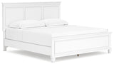 Fortman White King Panel Bed, Dresser and 2 Nightstands from Ashley - Luna Furniture