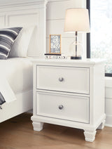 Fortman White King Panel Bed, Dresser and 2 Nightstands from Ashley - Luna Furniture