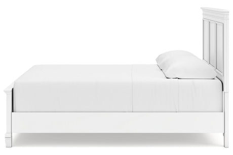 Fortman White King Panel Bed from Ashley - Luna Furniture