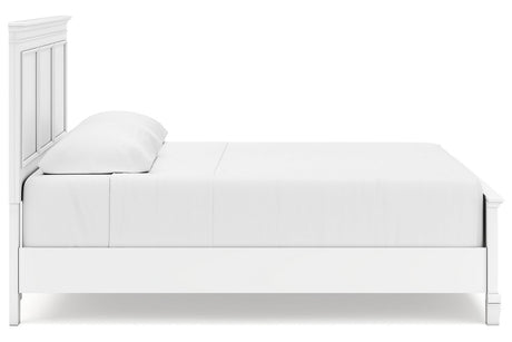 Fortman White King Panel Bed from Ashley - Luna Furniture