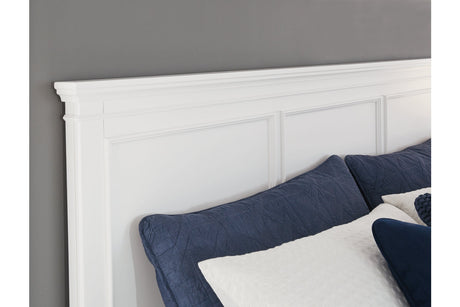 Fortman White King Panel Bed from Ashley - Luna Furniture