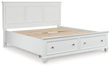 Fortman White Panel Storage Bedroom Set from Ashley Furniture - Luna Furniture