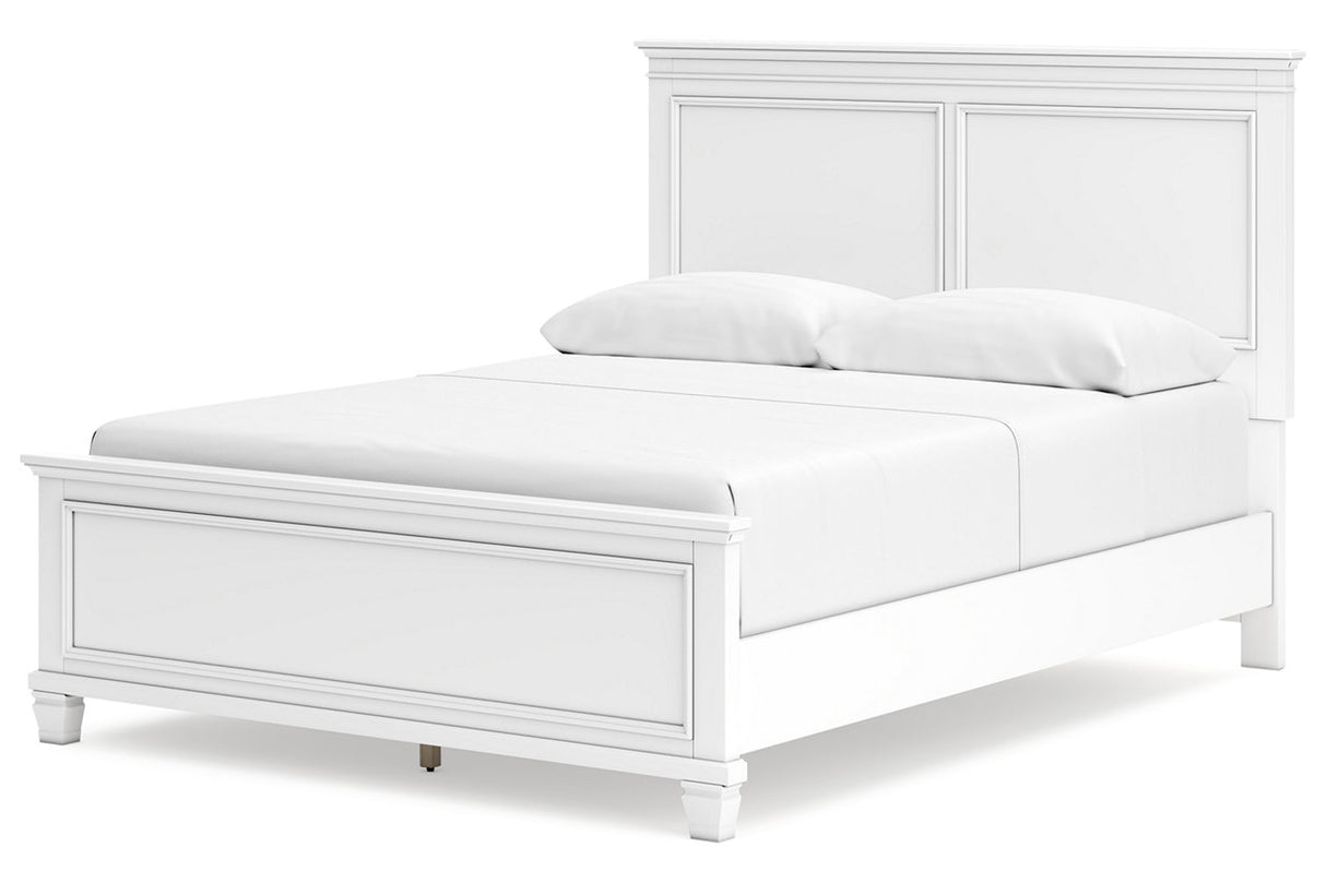Fortman White Queen Panel Bed from Ashley - Luna Furniture