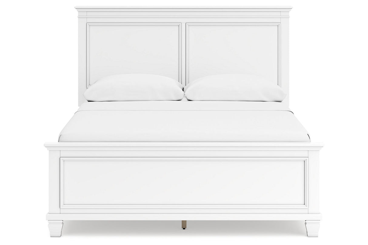 Fortman White Queen Panel Bed from Ashley - Luna Furniture