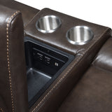Fortuna Coffee Dual Power Reclining Loveseat