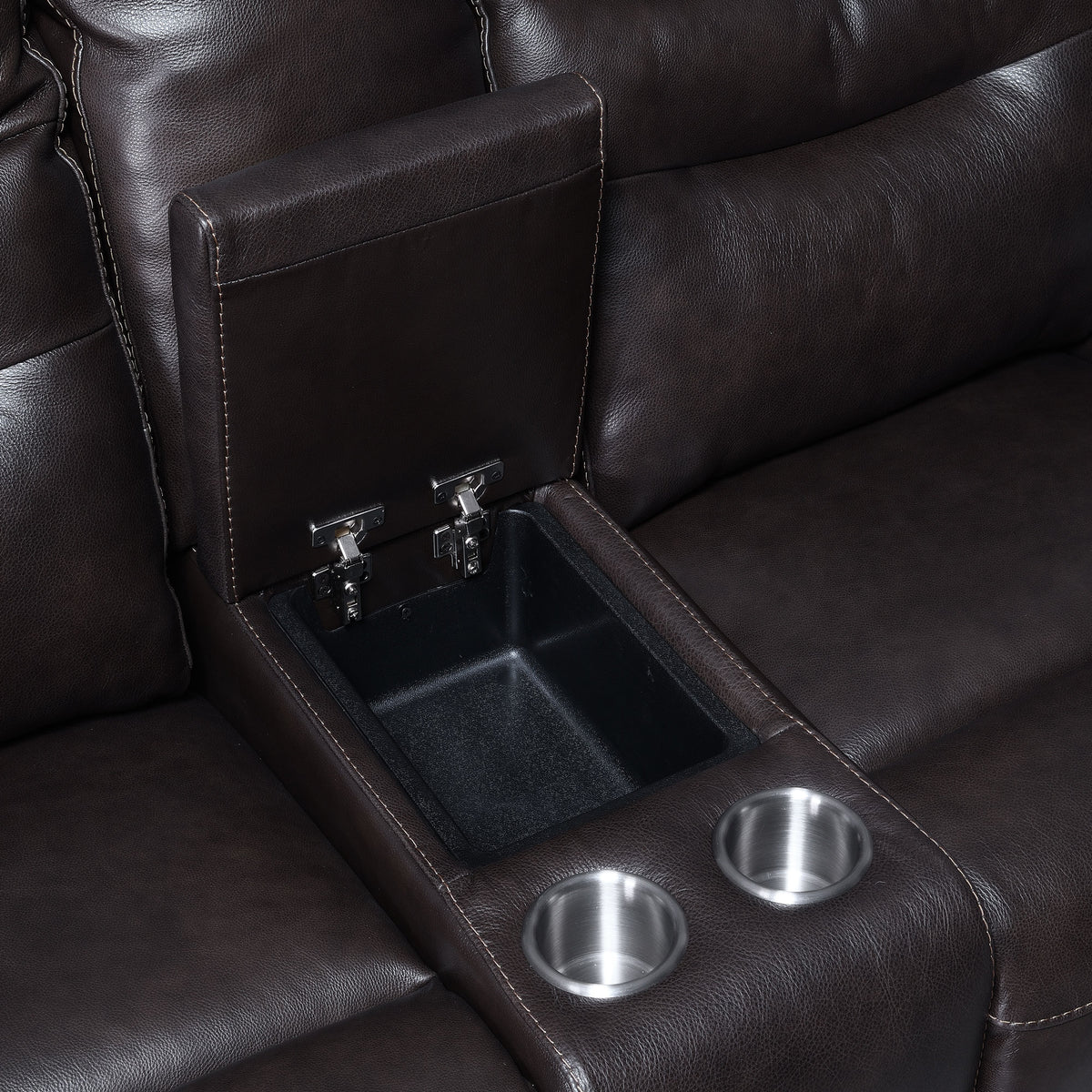 Fortuna Coffee Dual Power Reclining Loveseat