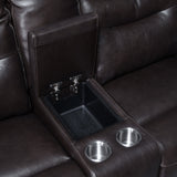 Fortuna Coffee Dual Power Reclining Loveseat