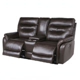 Fortuna Coffee Dual Power Reclining Loveseat