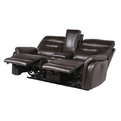 Fortuna Coffee Dual Power Reclining Loveseat from Steve Silver - Luna Furniture