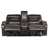 Fortuna Coffee Dual Power Reclining Loveseat