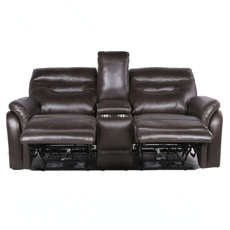 Fortuna Coffee Dual Power Reclining Loveseat from Steve Silver - Luna Furniture
