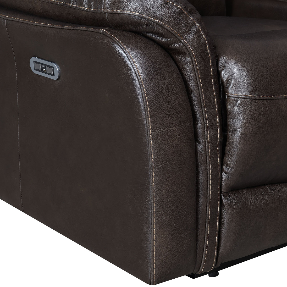Fortuna Dual-Power Leather Reclining Console Loveseat from Steve Silver - Luna Furniture