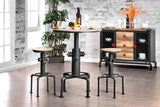 Foskey Antique Black/Natural Tone Bar Chair from Furniture of America - Luna Furniture