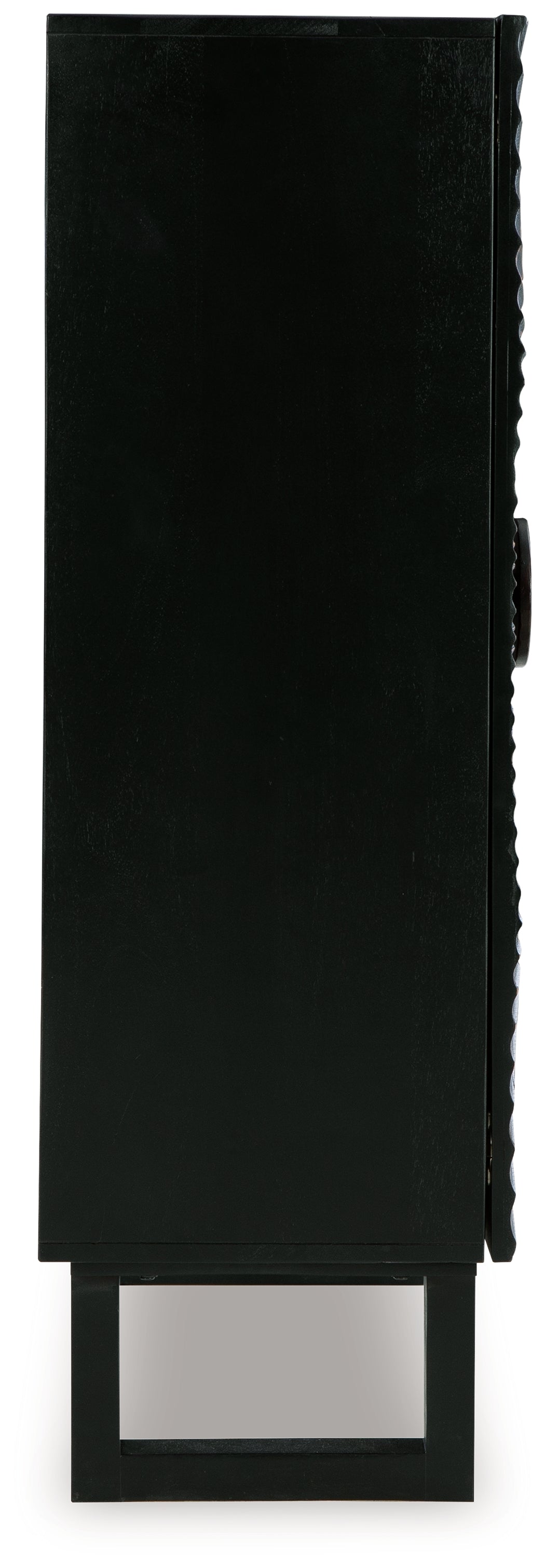 Fosterman Distressed Black Accent Cabinet from Ashley - Luna Furniture