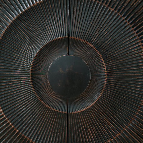 Fosterman Distressed Black Accent Cabinet from Ashley - Luna Furniture