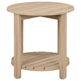 Fowler Natural 2-Piece Round Coffee and End Table Set from Coaster - Luna Furniture