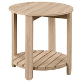 Fowler Natural 3-Piece Round Coffee and End Table Set from Coaster - Luna Furniture