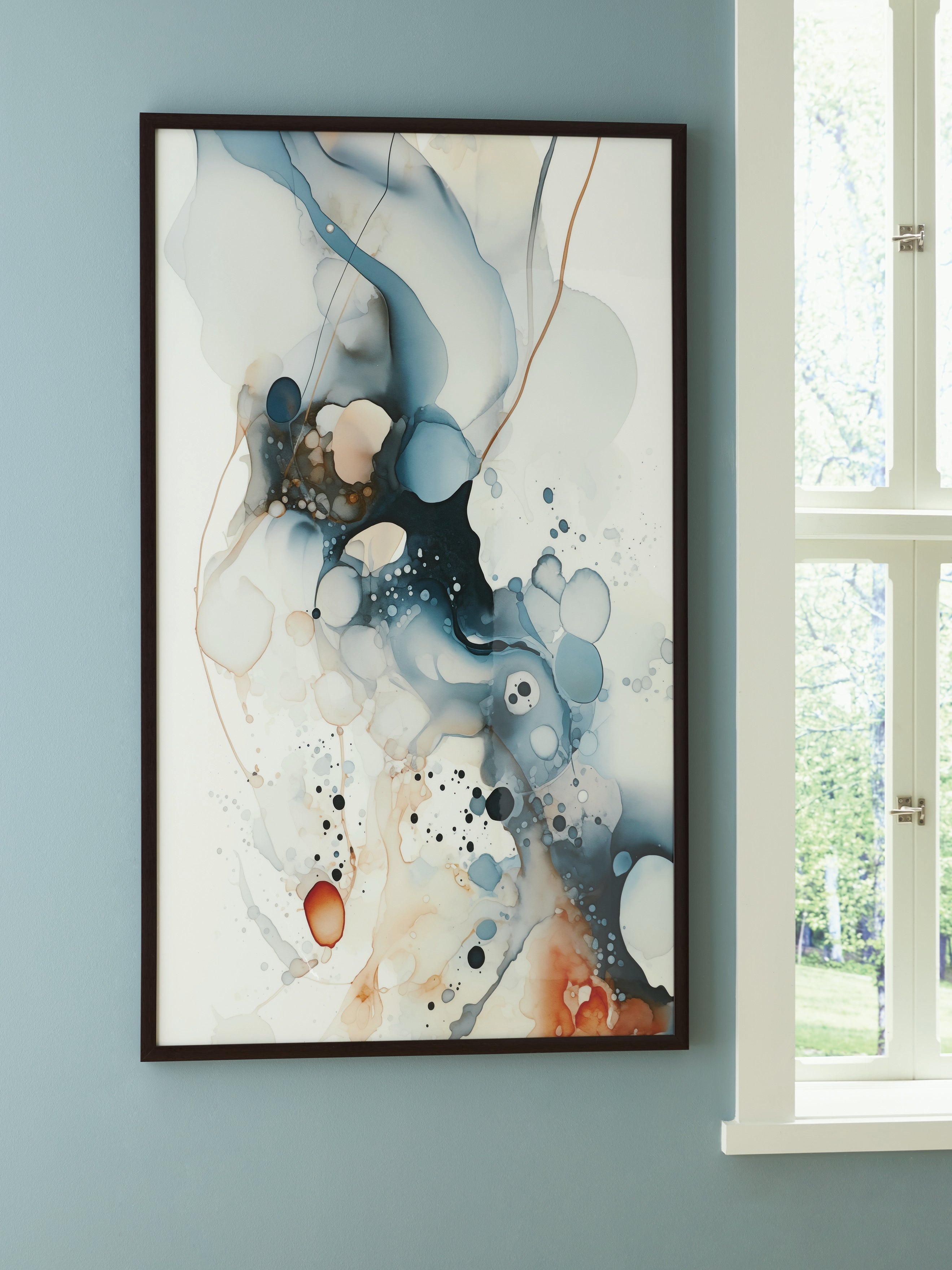 Foxenburg Blue/Amber/White Wall Art – Luna Furniture
