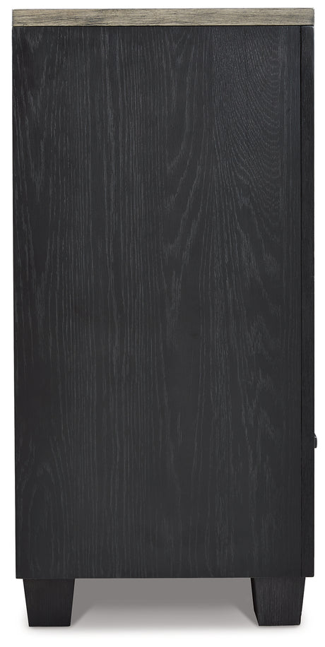 Foyland California King Panel Storage Bed with Dresser in Black/Brown from Ashley - Luna Furniture