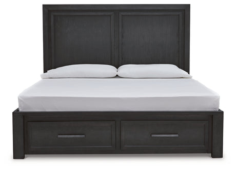 Foyland King Panel Storage Bed and 2 Chests from Ashley - Luna Furniture