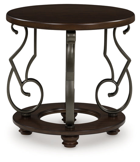 Frallyn Dark Brown End Table from Ashley - Luna Furniture
