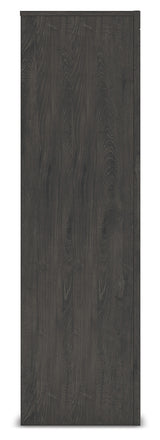 Fraluna King Panel Bed with Mirrored Dresser, Chest and 2 Nightstands in Charcoal from Ashley Furniture - Luna Furniture