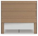 Fraluna King Panel Bed with Mirrored Dresser and Nightstand in Charcoal from Ashley Furniture - Luna Furniture