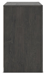 Fraluna King Panel Bed with Mirrored Dresser and Nightstand in Charcoal from Ashley Furniture - Luna Furniture