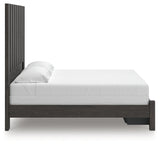 Fraluna King Panel Storage Bed with Dresser and Nightstand in Charcoal from Ashley Furniture - Luna Furniture
