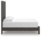 Fraluna Queen Panel Bed with Mirrored Dresser, Chest and Nightstand in Charcoal from Ashley Furniture - Luna Furniture