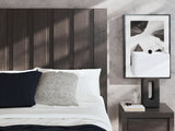 Fraluna Queen Panel Bed with Mirrored Dresser and Nightstand in Charcoal from Ashley Furniture - Luna Furniture
