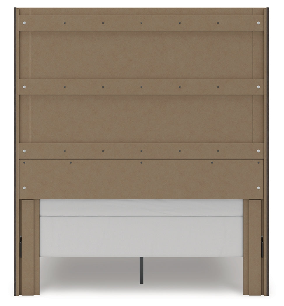 Fraluna Queen Panel Storage Bed with Dresser and Nightstand in Charcoal from Ashley Furniture - Luna Furniture