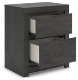Fraluna Queen Panel Storage Bed with Mirrored Dresser, Chest and Nightstand in Charcoal from Ashley Furniture - Luna Furniture