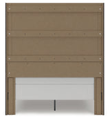Fraluna Queen Panel Storage Bed with Mirrored Dresser in Charcoal from Ashley Furniture - Luna Furniture