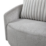 Francine Gray Chenille Swivel Chair from Homelegance - Luna Furniture
