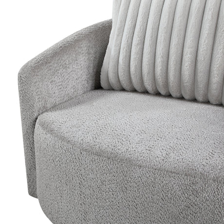 Francine Gray Chenille Swivel Chair from Homelegance - Luna Furniture