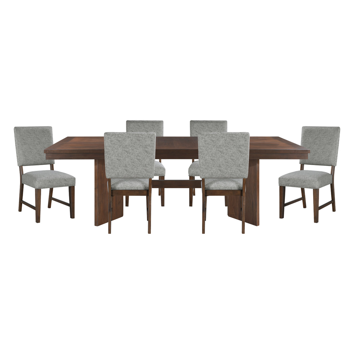 Franco Walnut/Gray 7-Piece 94" Extendable Dining Set from Homelegance - Luna Furniture