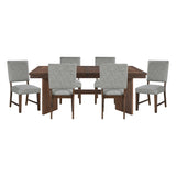 Franco Walnut/Gray 7-Piece 94" Extendable Dining Set from Homelegance - Luna Furniture