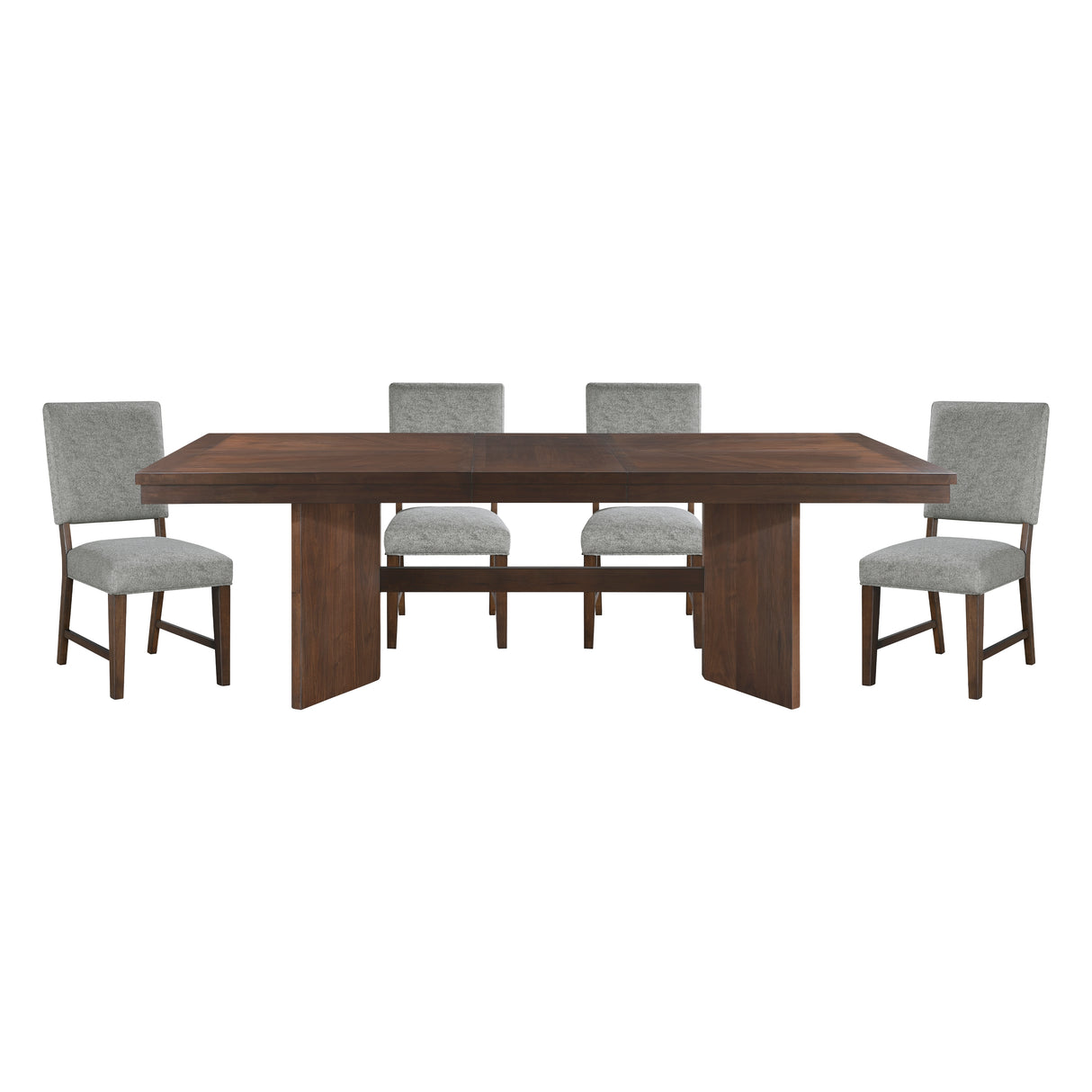 Franco Walnut/Gray 94" Extendable Dining Set from Homelegance - Luna Furniture