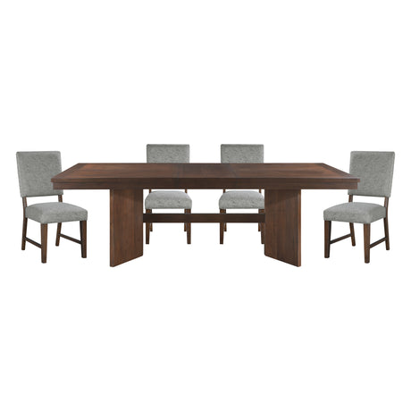 Franco Walnut/Gray 94" Extendable Dining Set from Homelegance - Luna Furniture