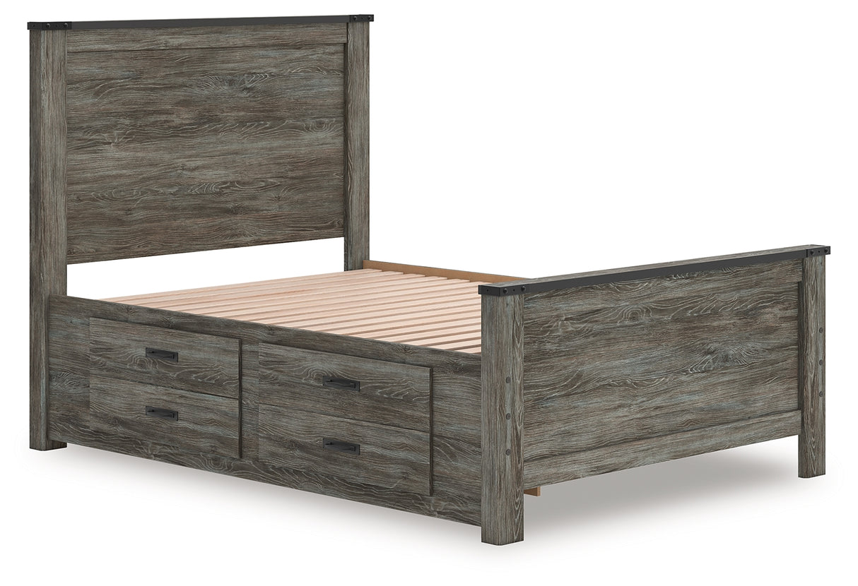 Frandern Gray Full Storage Platform Bed with 2 Drawers from Ashley Furniture - Luna Furniture