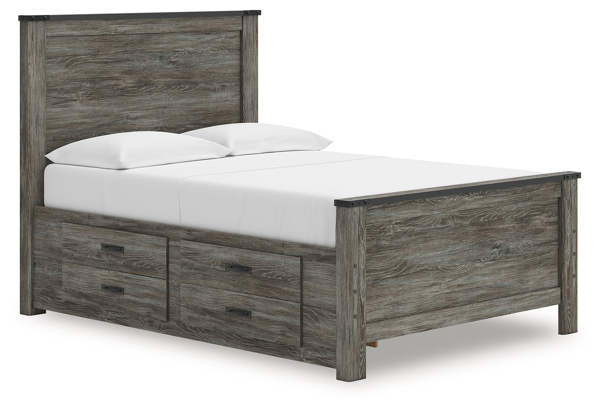 Frandern Gray Full Storage Platform Bed with 2 Drawers from Ashley Furniture - Luna Furniture