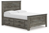 Frandern Gray Full Storage Platform Bed with 2 Drawers from Ashley Furniture - Luna Furniture