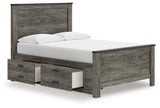 Frandern Gray Full Storage Platform Bed with 2 Drawers from Ashley Furniture - Luna Furniture