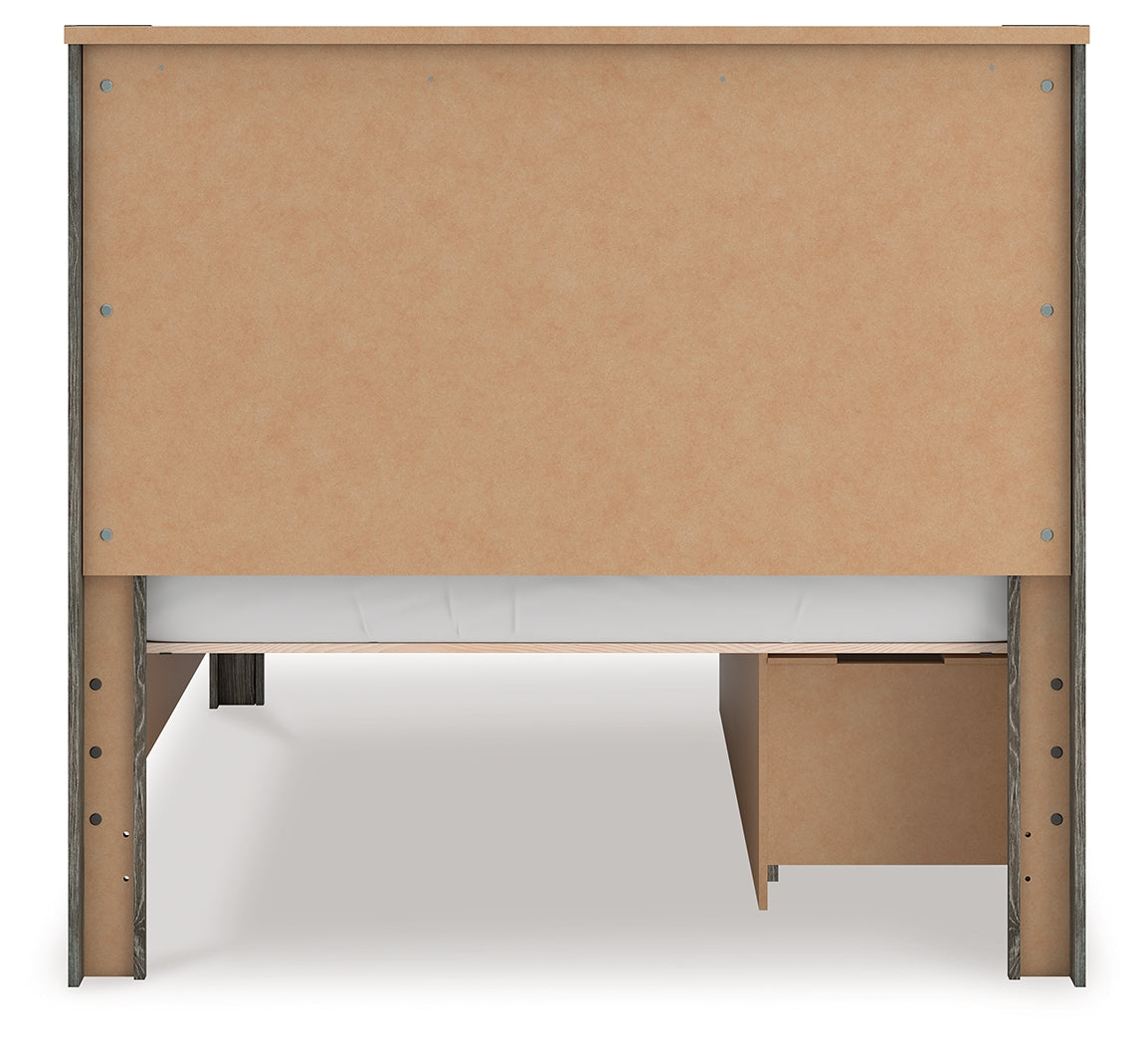 Frandern Gray Full Storage Platform Bed with 2 Drawers from Ashley Furniture - Luna Furniture