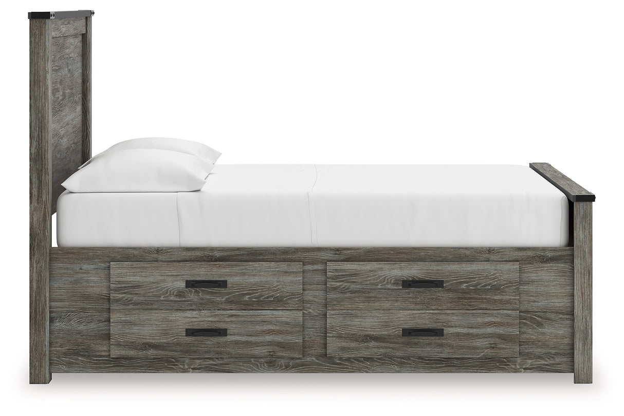 Frandern Gray Full Storage Platform Bed with 2 Drawers from Ashley Furniture - Luna Furniture