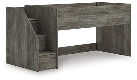 Frandern Gray Twin Loft Bed from Ashley - Luna Furniture